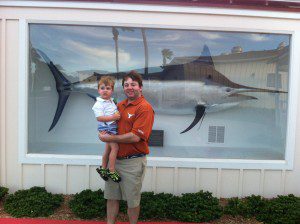 Jack, Daddy, and a BIG fish at the Allegro Marina.