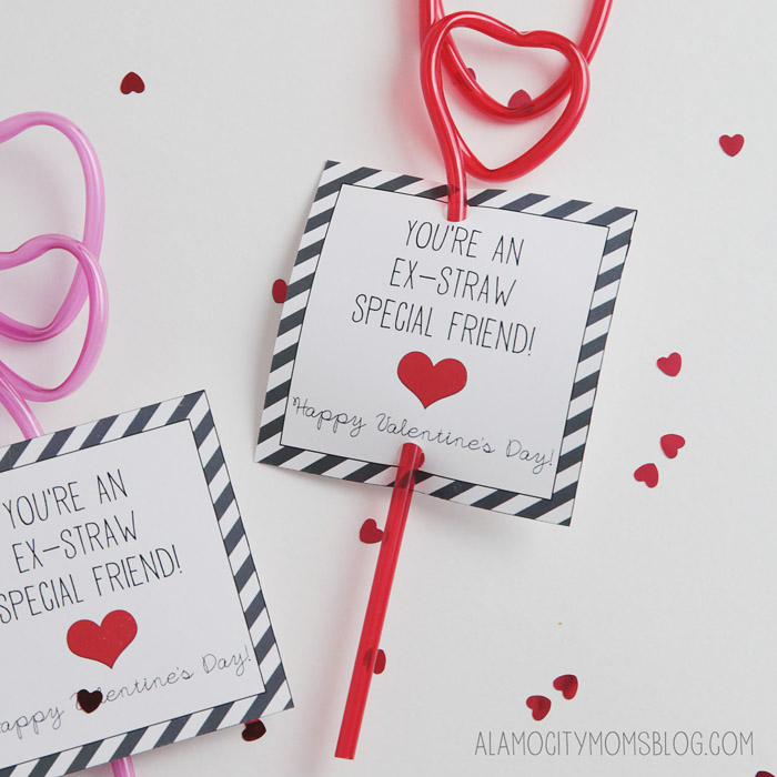free printable straw valentine for kids