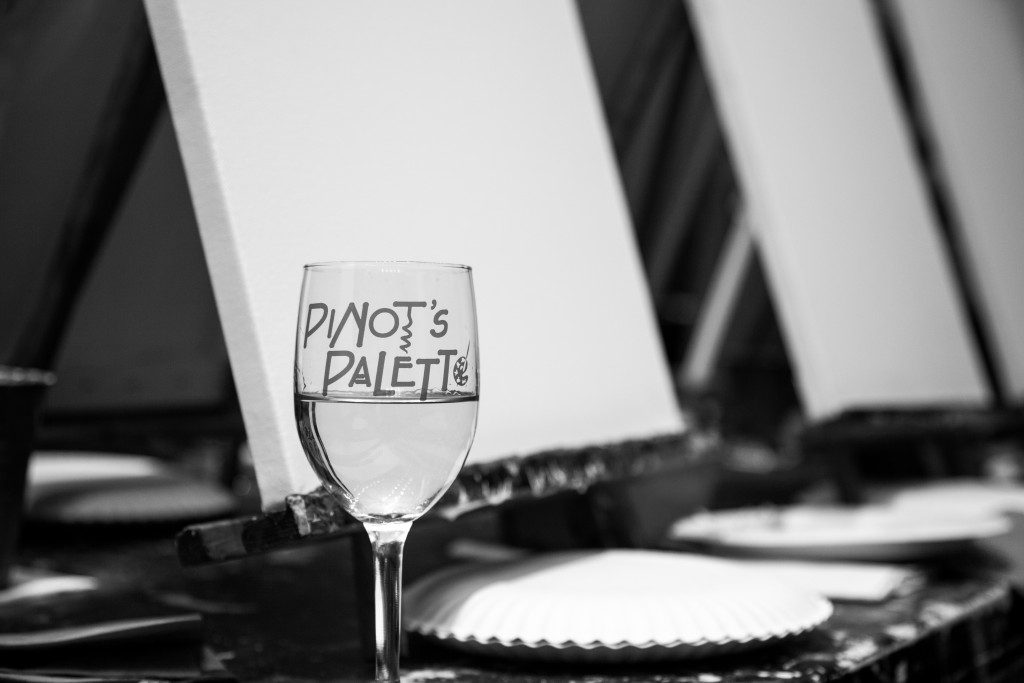 Pinot's Palette - Wine Glass and Canvas
