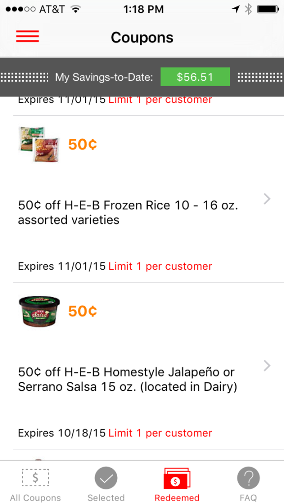 Saving Dinero with HEB Digital Coupons