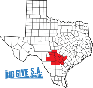 The Big Give S.A. covers 14 counties, so even if you're outside of S.A., you can still give big. Last year's effort attracted donations from 12 different countries, 49 states, and 1500 different cities, so you don't have to call Bexar County home to support The Big Give.