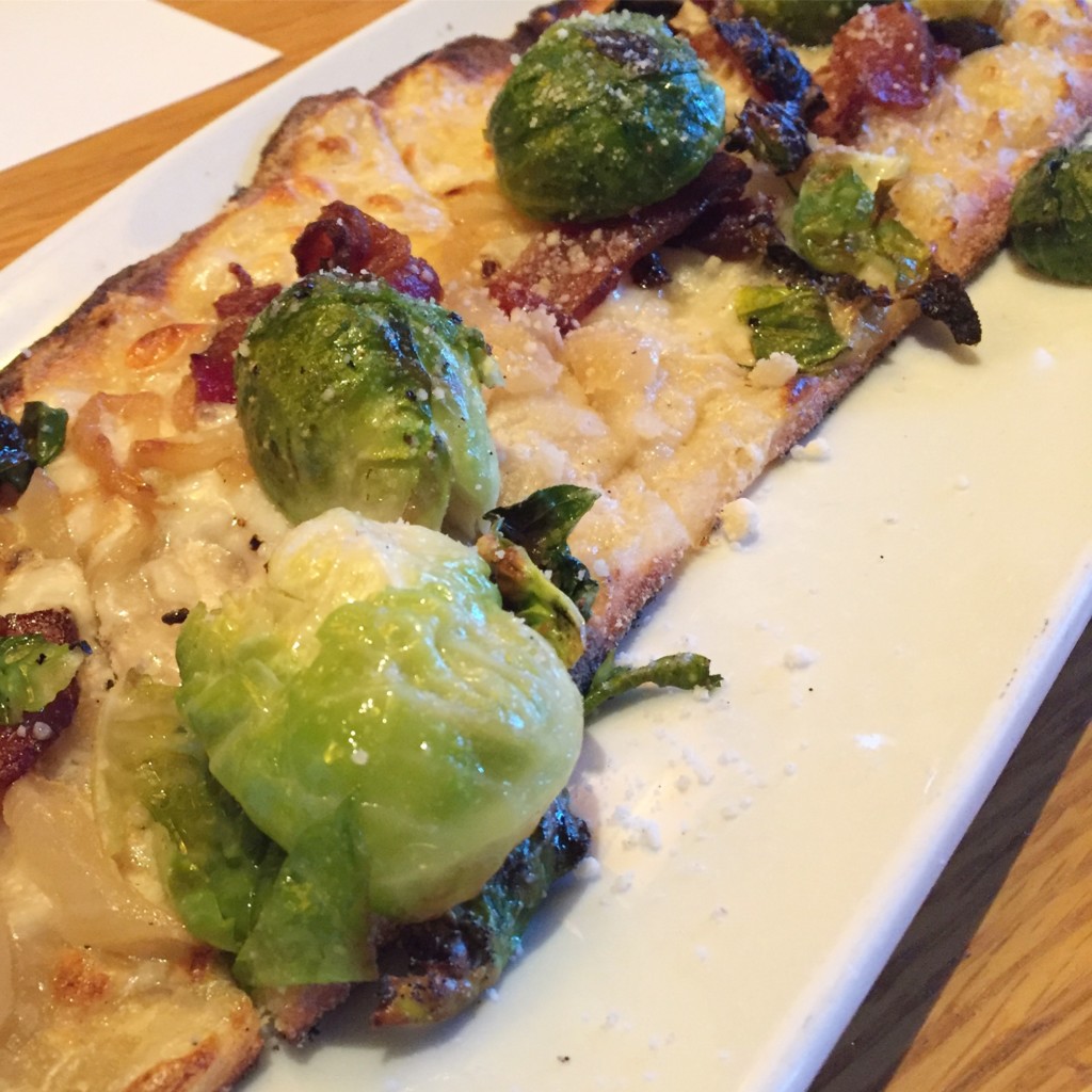 Brussel Sprout and Bacon Flatbread at CPK
