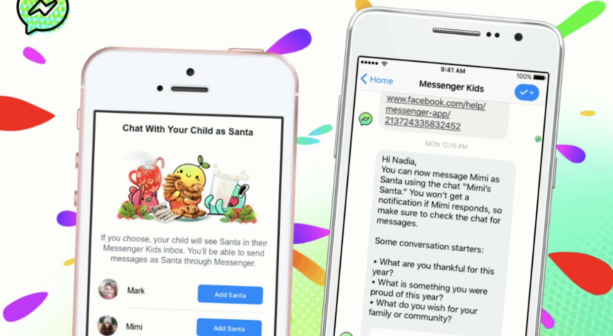 free santa chat with your kids from messenger kids