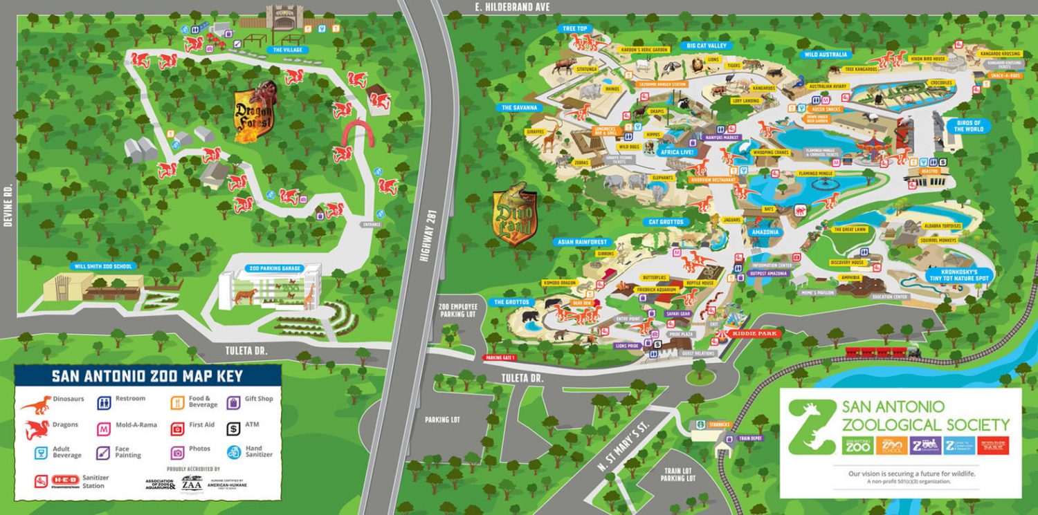 Where To Have Sizzling Summer Fun In San Antonio   Dinos Dragons Zoo Map Web 1500x745 