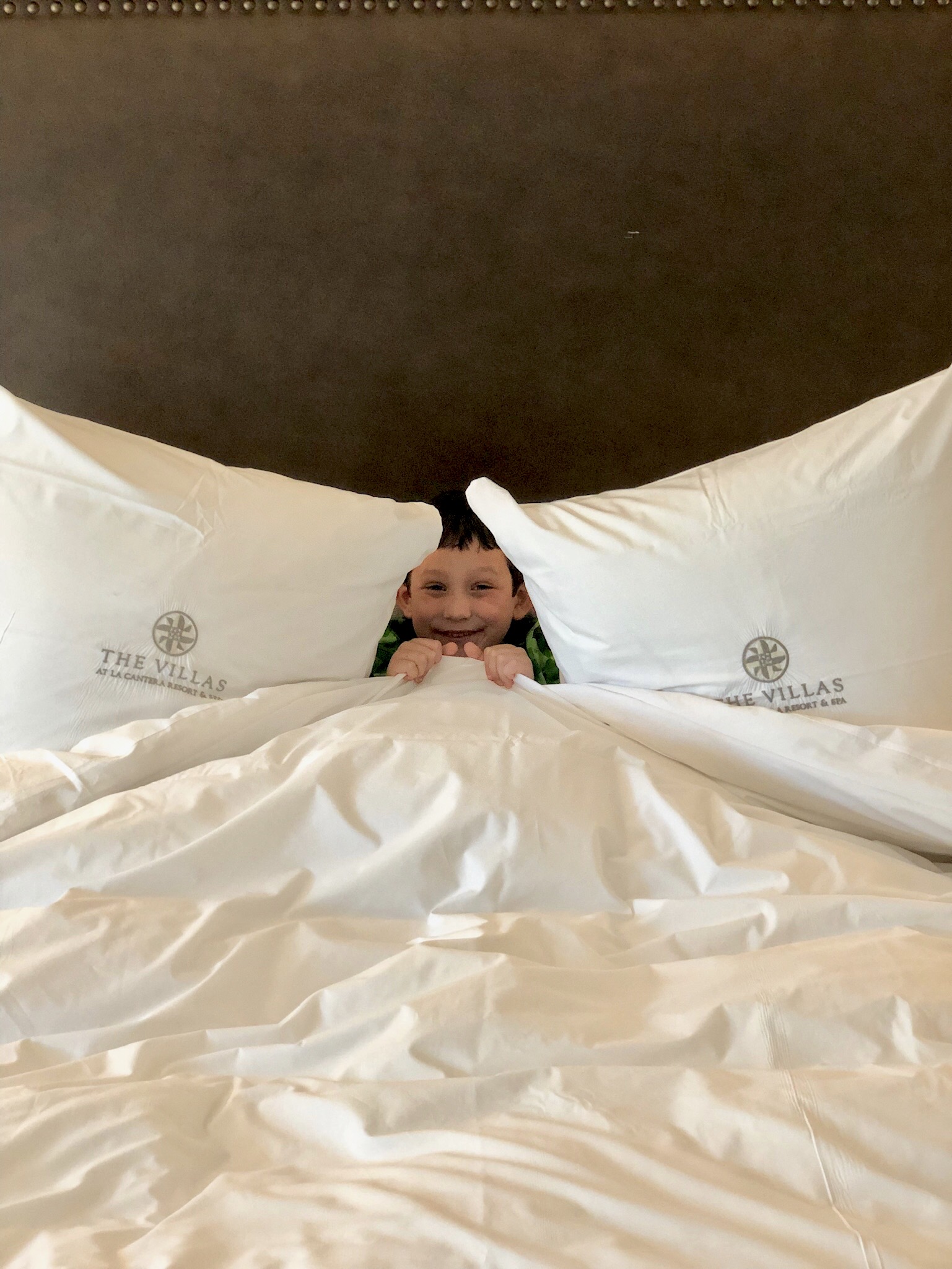 child staying at hotel