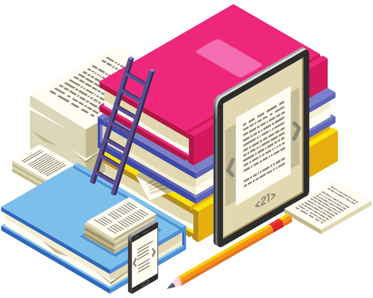 illustration_stacked_books