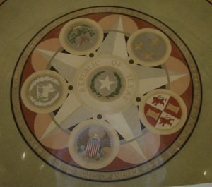 tile mosaic of the floor of the Texas capitol