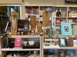 store shelves with jewelry