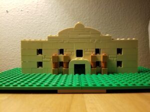 the alamo built out of legos